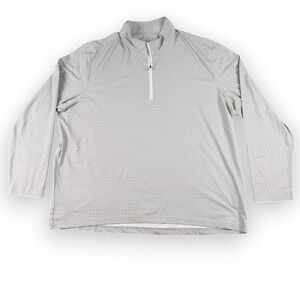 San Soleil SolTek ICE 1/4 Zip Pullover Men XL Gray Geometric UV50 Sun Protection